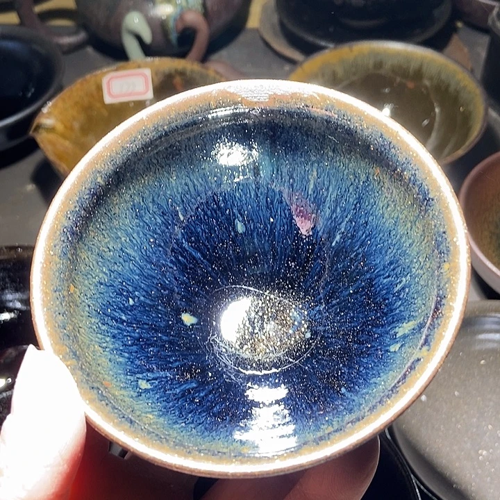 出***画茶盏179 建窑建盏微瑕