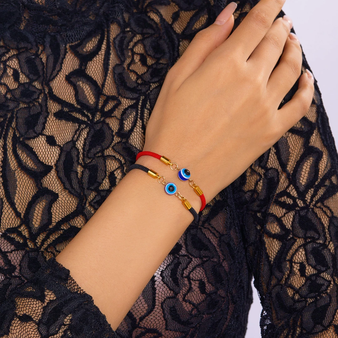 非金属布艺手链 饰品新款手链红绳情侣五彩蓝色手链