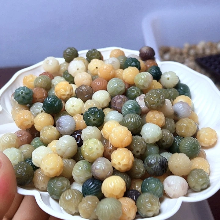 吊坠白玉菩提白玉菩提12雕刻上茶花10颗卡灯牌宠10颗