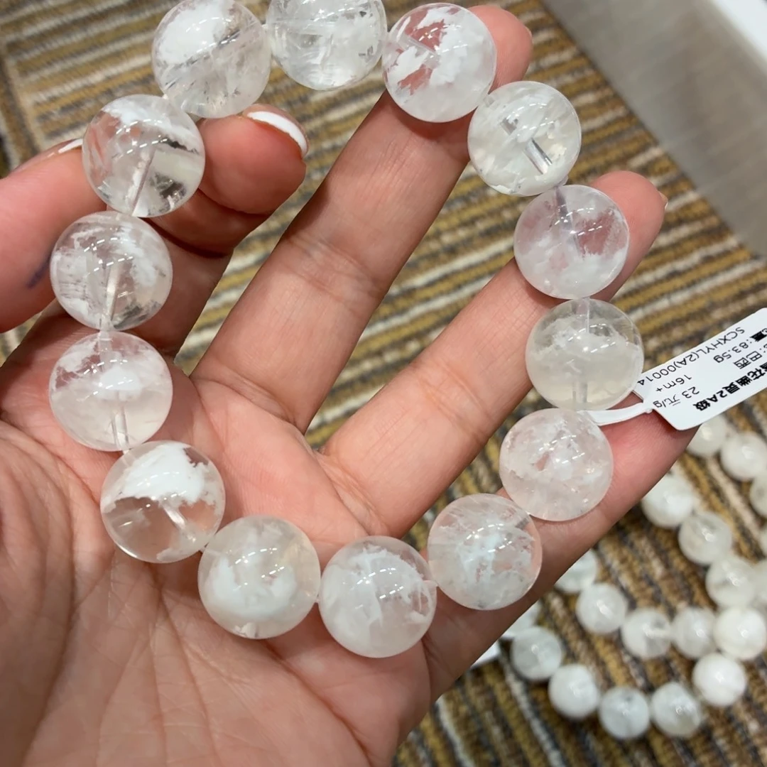 未镶嵌手串水晶雪花幽灵16mm
