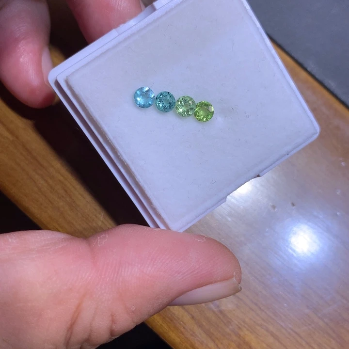 裸石未镶嵌碧玺裸石4粒