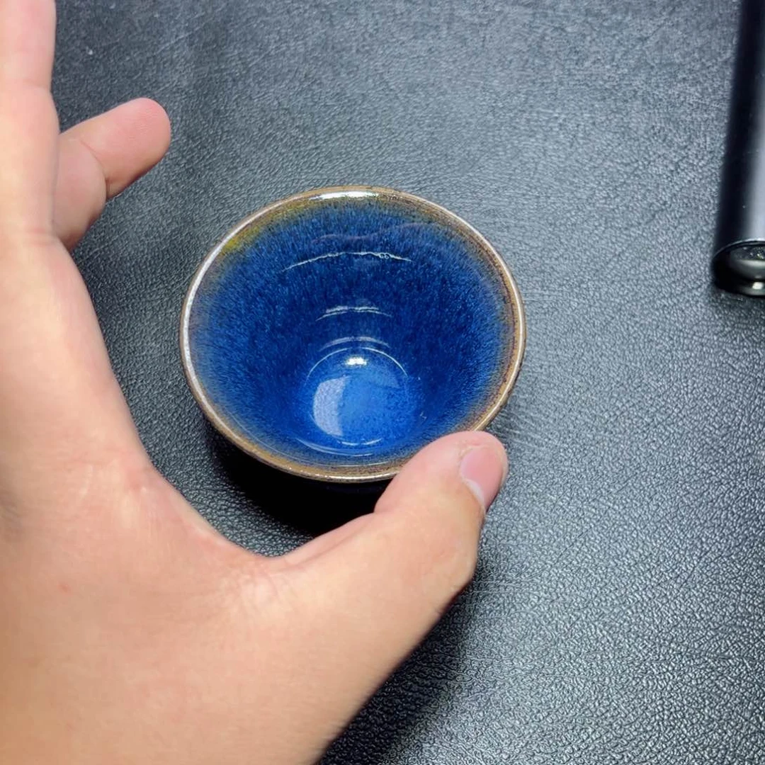 茶盏回蓝建窑建盏主人杯