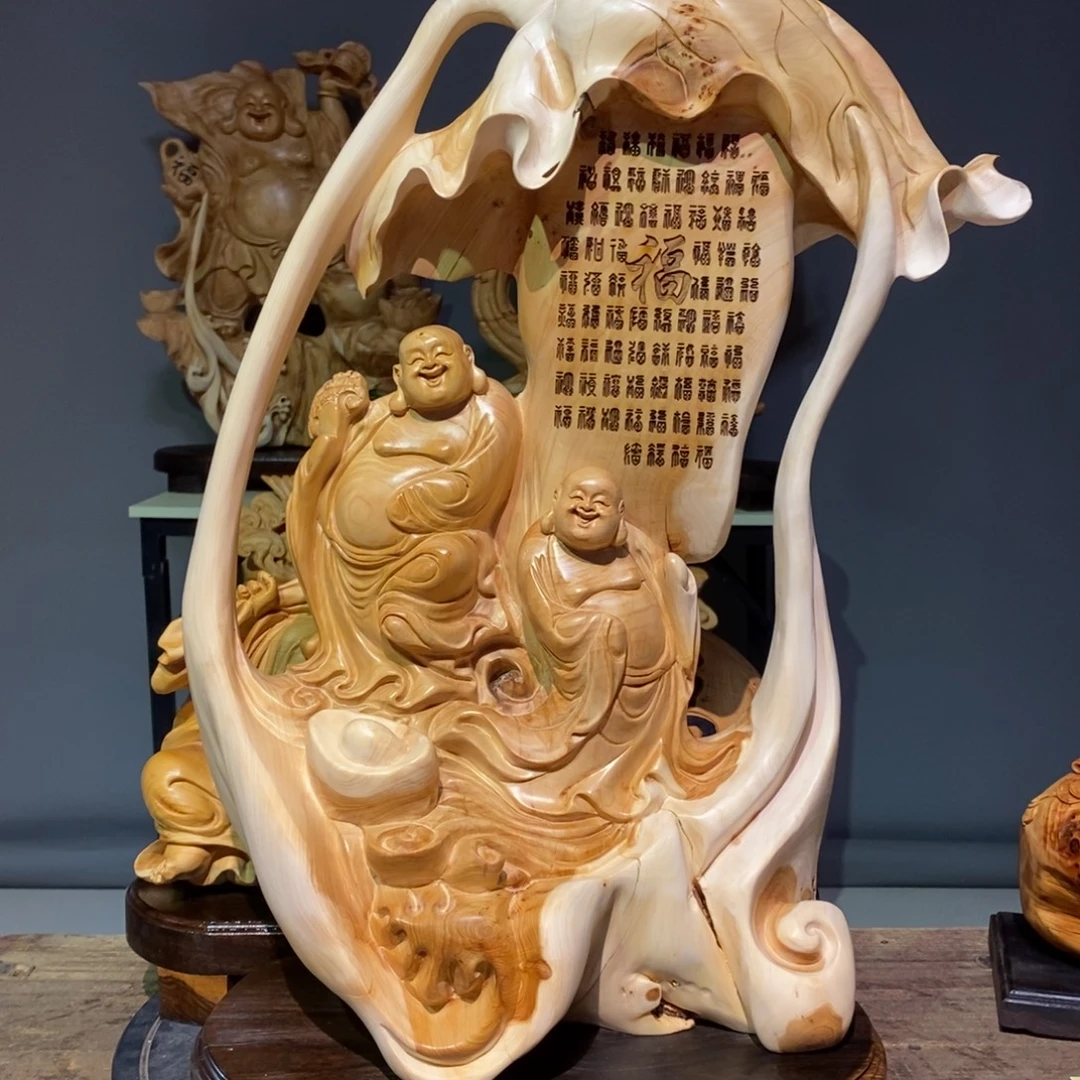 青***水柏木（崖柏）崖柏木雕刻