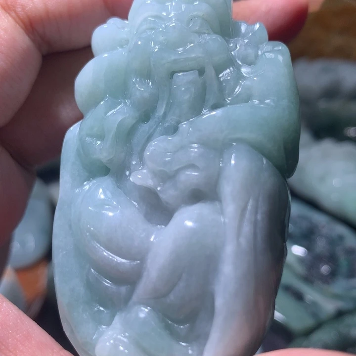 翡翠未镶嵌颈饰保真天然a货翡翠