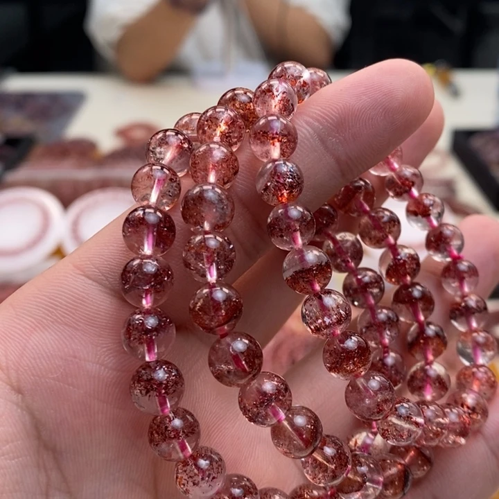 水晶未镶嵌手串金草莓 多样性发一