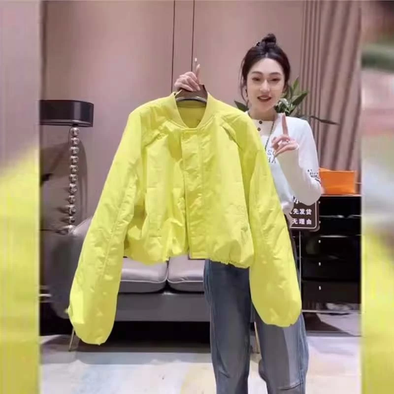 2025春秋新款女士欧货休闲夹克上衣立领时尚洋气宽松棒球服短外套