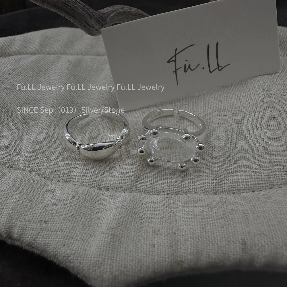 925银戒指 【泡泡】简约百搭透明几何夏天小众设计感个性冷淡风戒指