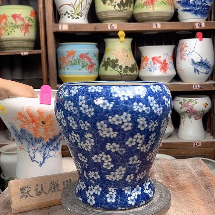 陶鱼尾冰梅花新款新款陶瓷陶瓷微瑕