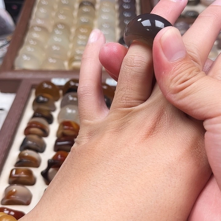 玛瑙/玉髓未镶嵌戒指8