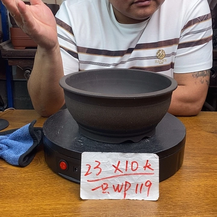 紫砂花盆货号一只WP119