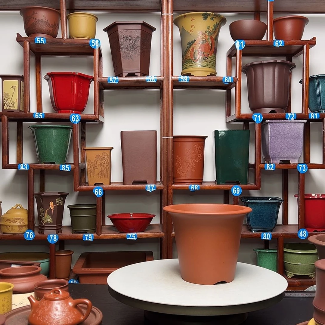 紫砂花盆?****圆斗花盆