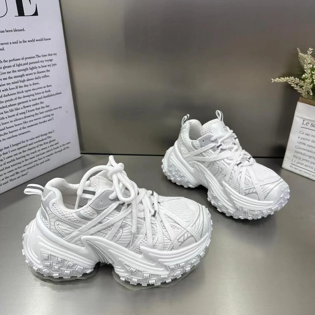 【FBZN官方正品】小众ins欧货厚底增高绑带老爹鞋女2025新款春季