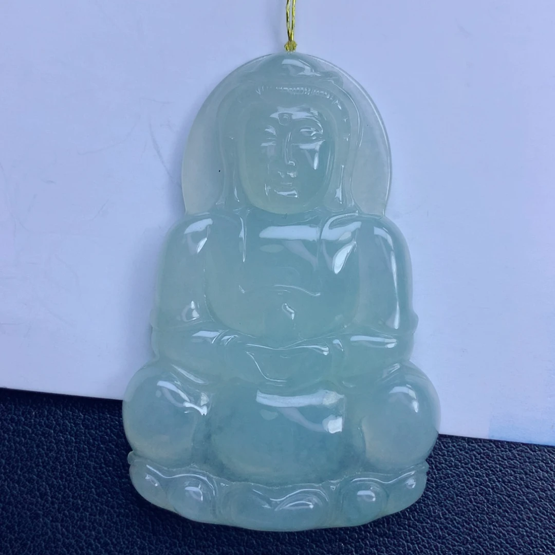 翡翠未镶嵌颈饰观音