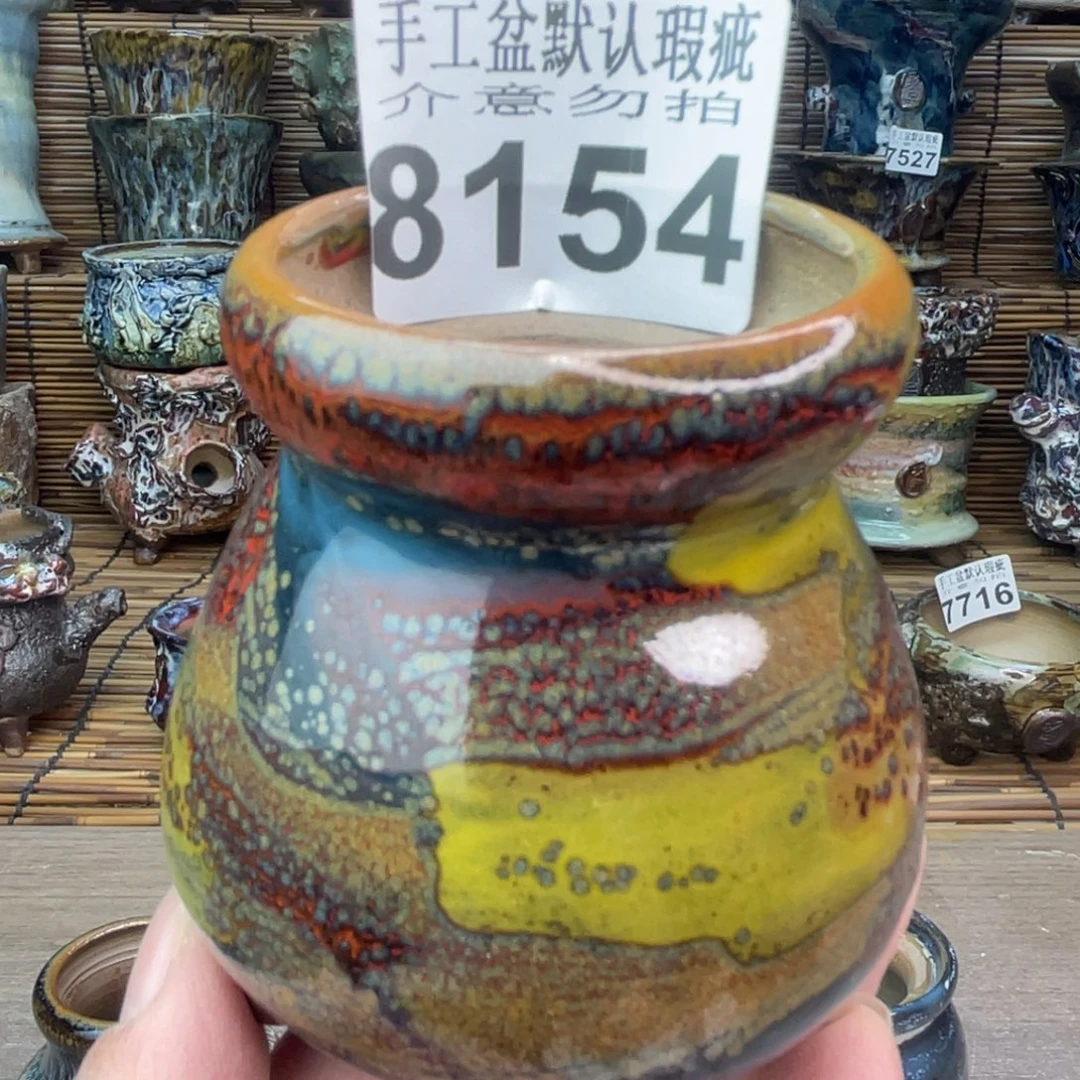 手工花盆默认瑕疵完美者勿拍