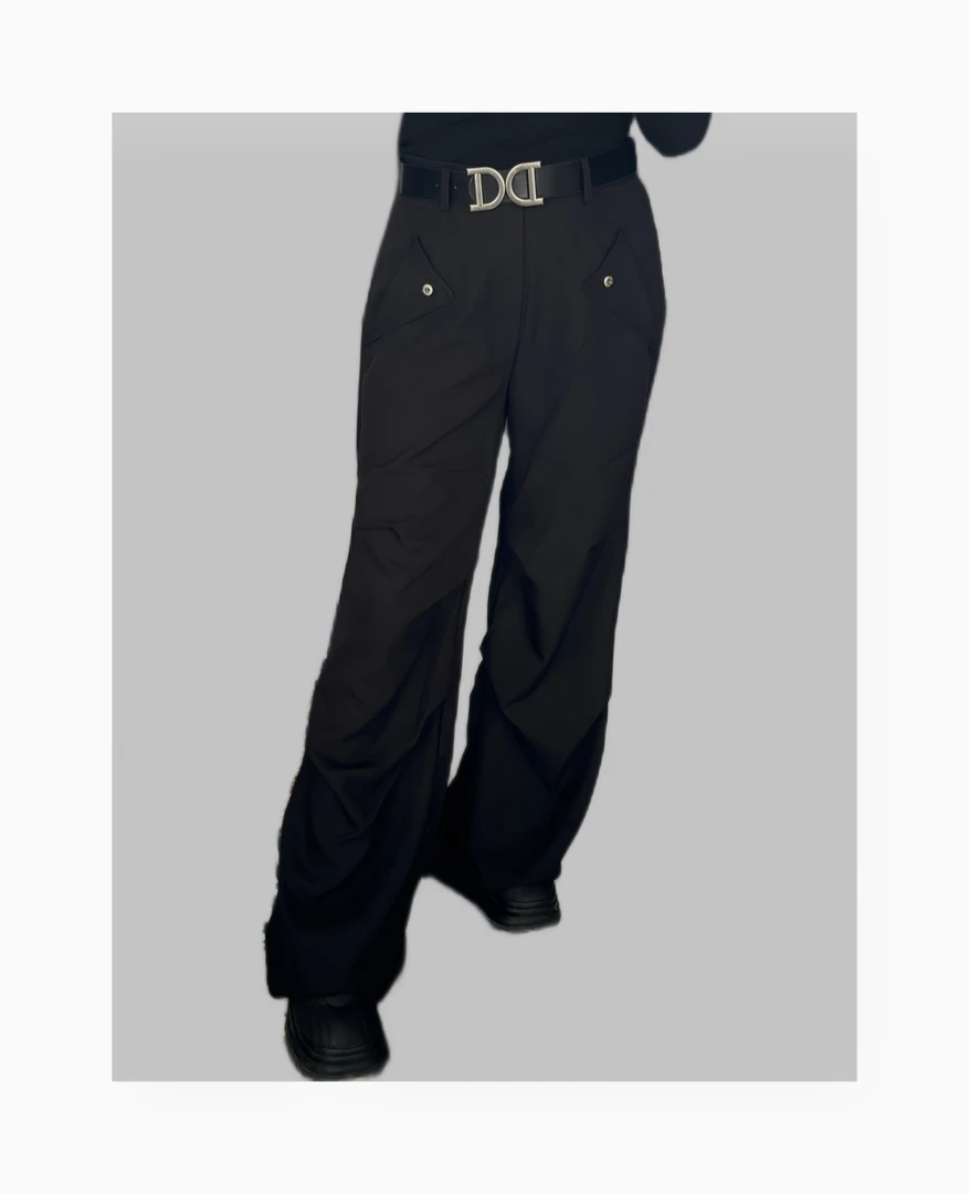 工装西裤女宽松直筒夏季薄款设计感高腰百搭休闲拖地阔腿裤潮