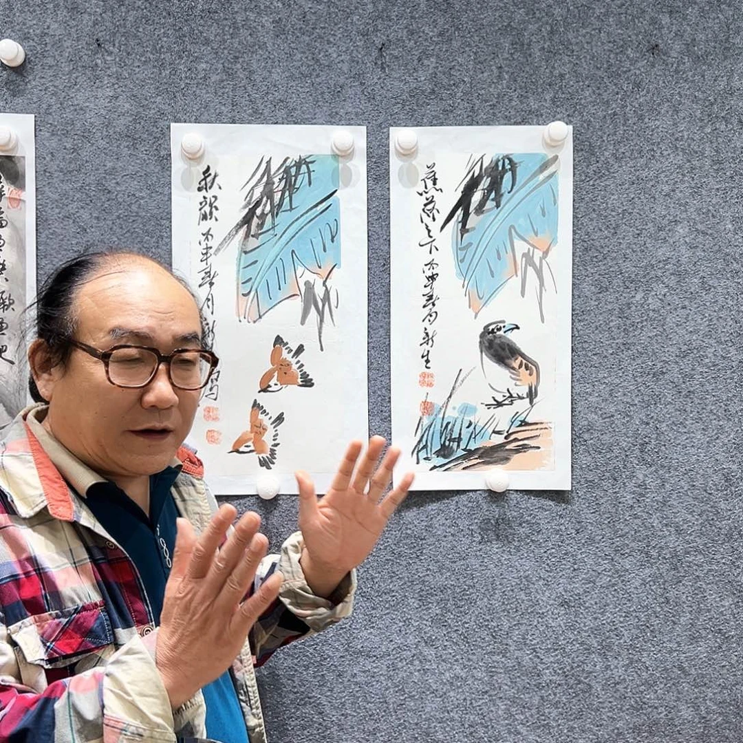 国画知鱼之乐纯手绘画