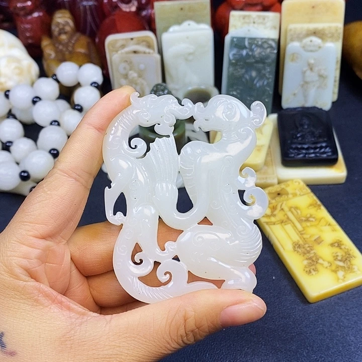 白玉菩提把件精选