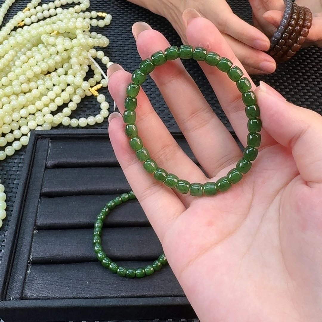 和田玉未镶嵌颈饰碧玉直切卡6