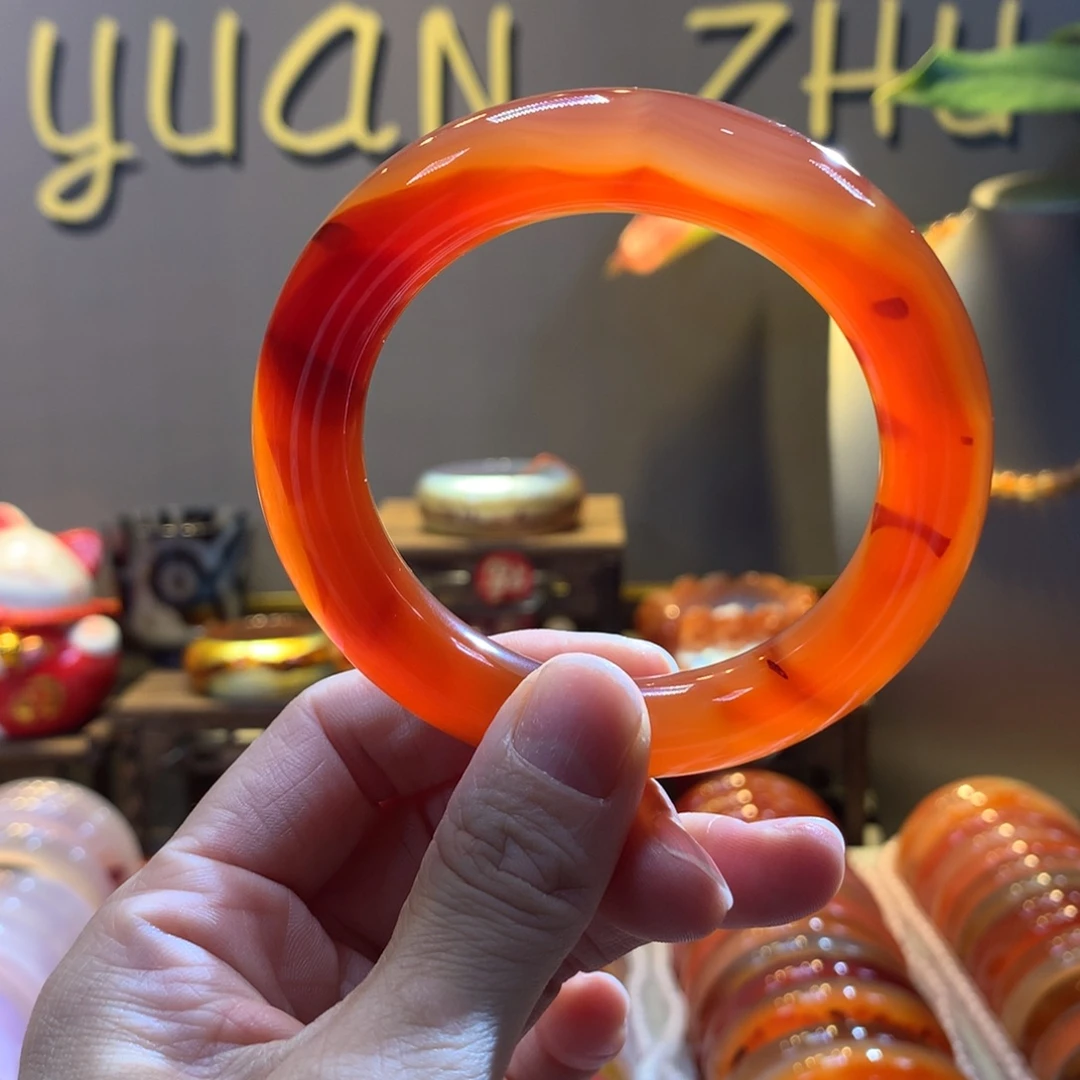 玛瑙/玉髓未镶嵌手镯32号12粗