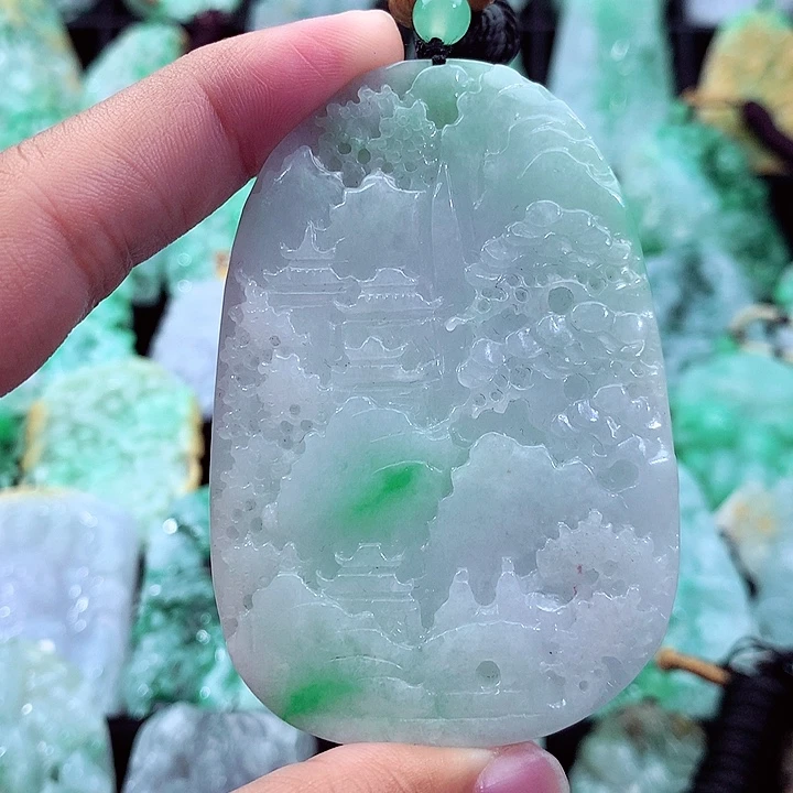 翡翠未镶嵌吊坠(不含链)