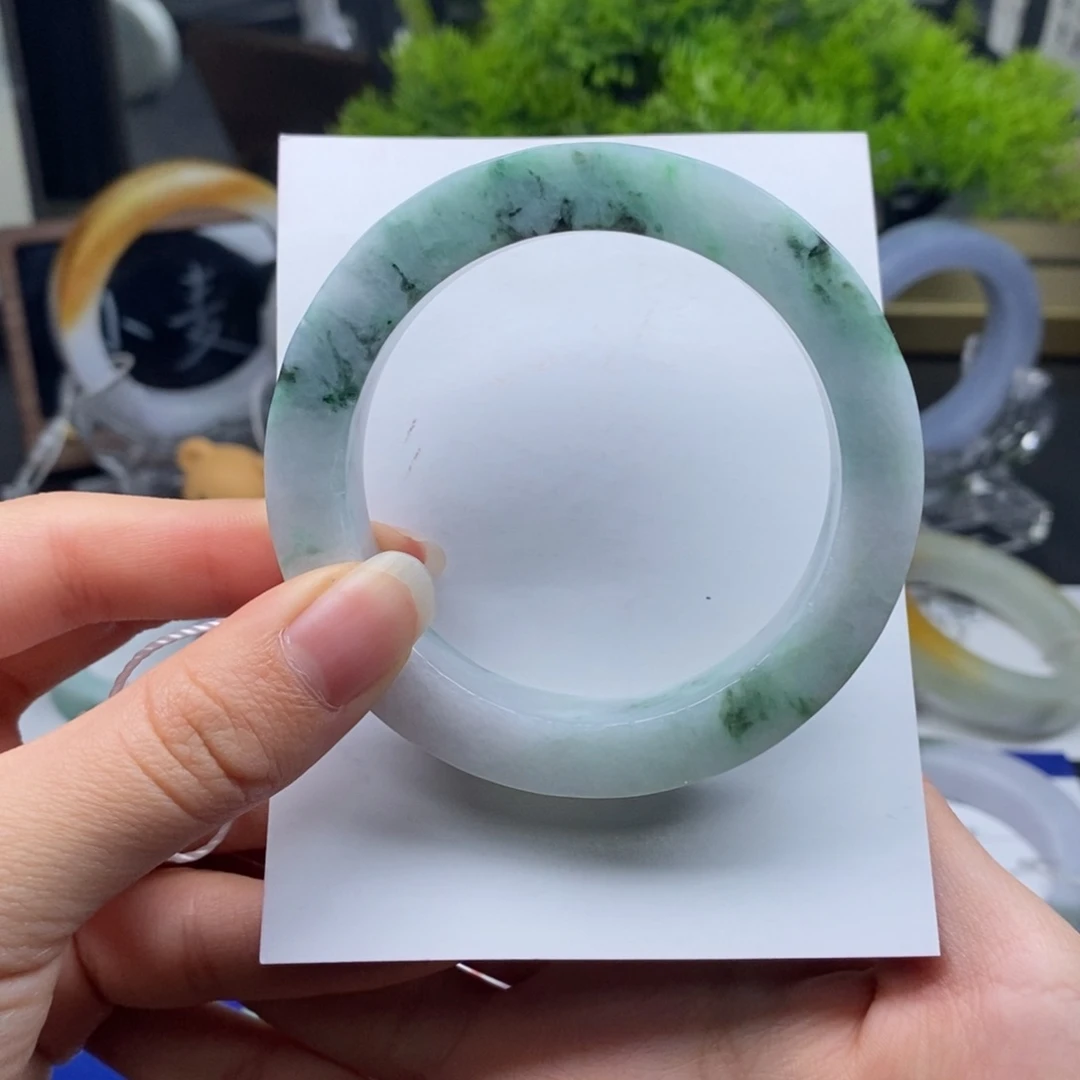 未镶嵌手镯定制翡翠小碎花正圈