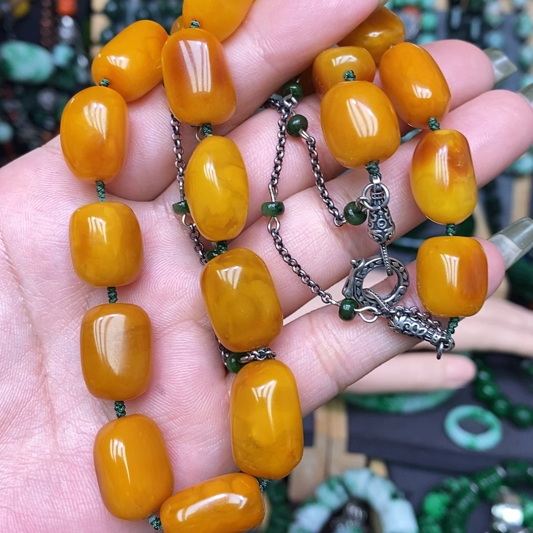 琥珀颈饰未镶嵌铃*漂亮美眉