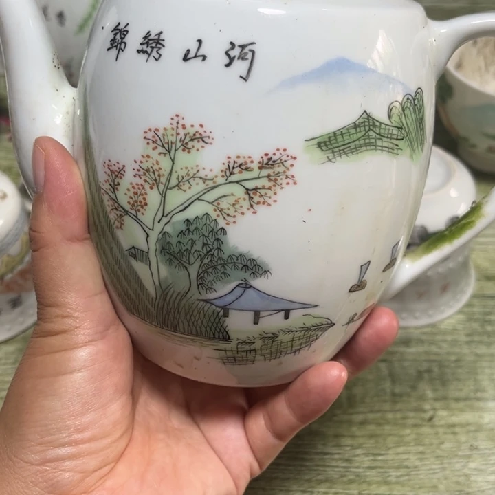 都是瑕疵品看好下单山水壶