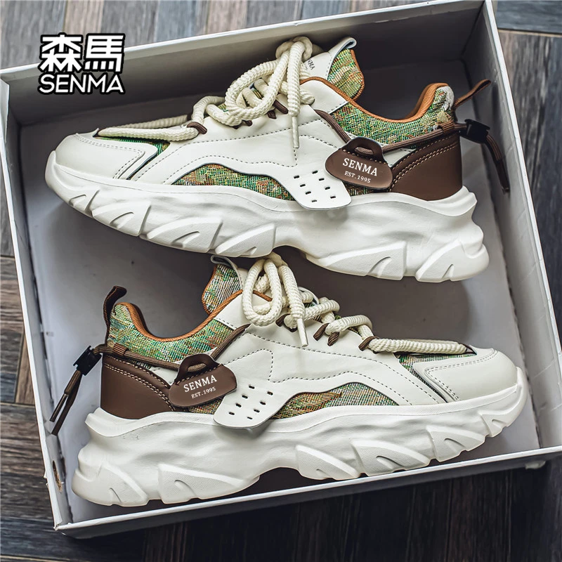 森马男鞋夏季2025新款网红潮流百搭运动鞋厚底增高青少年老爹鞋男