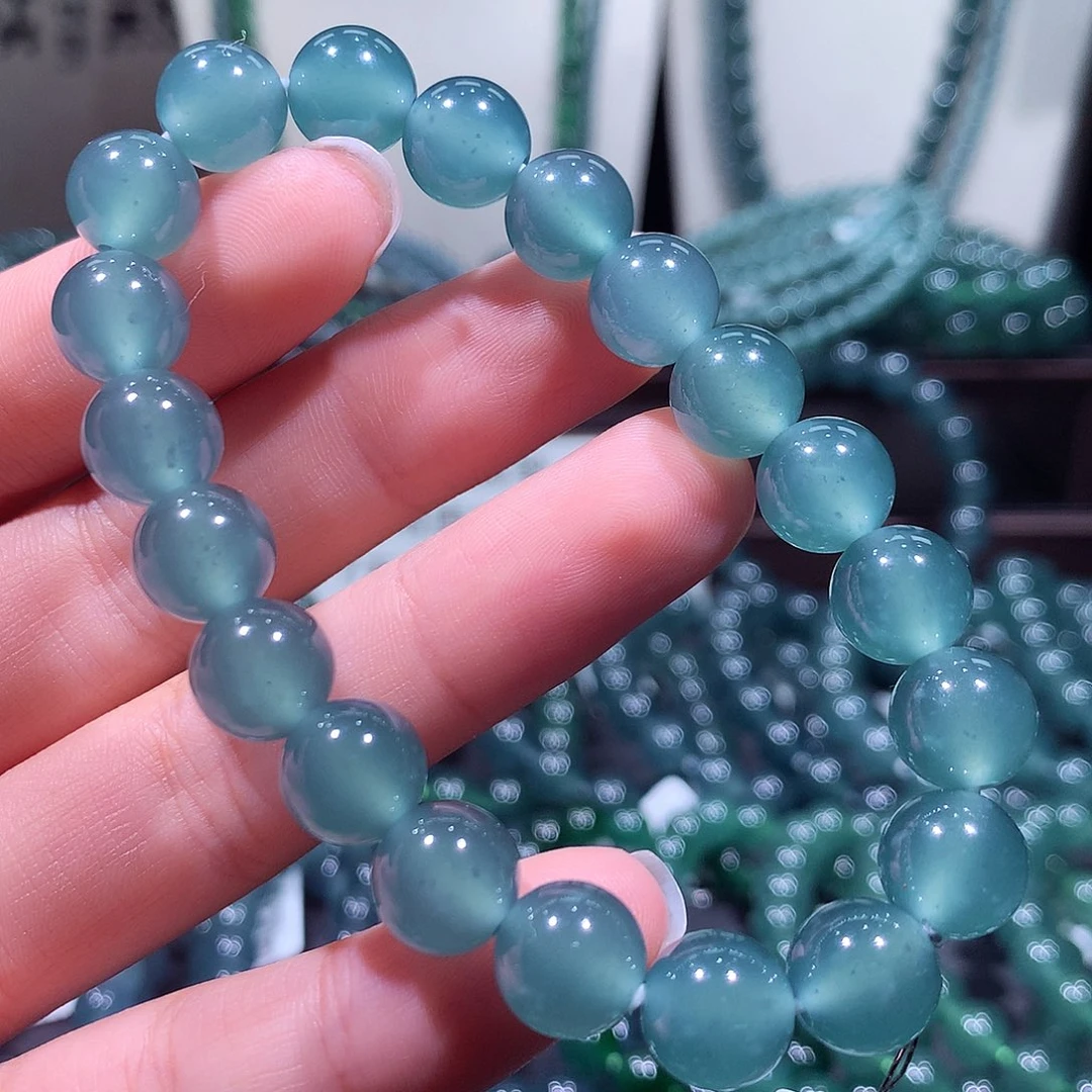 翡翠未镶嵌手链天然A货翡翠手串10