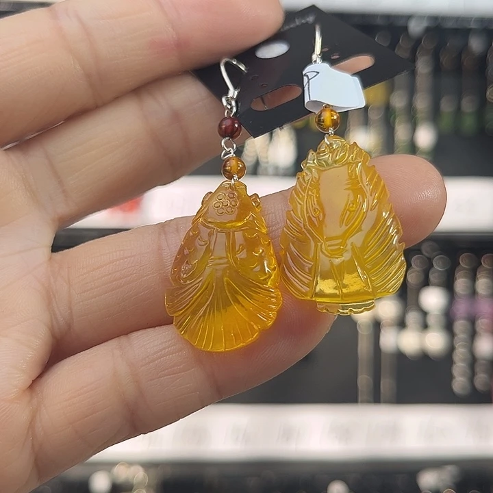 翡翠未镶嵌耳饰3010