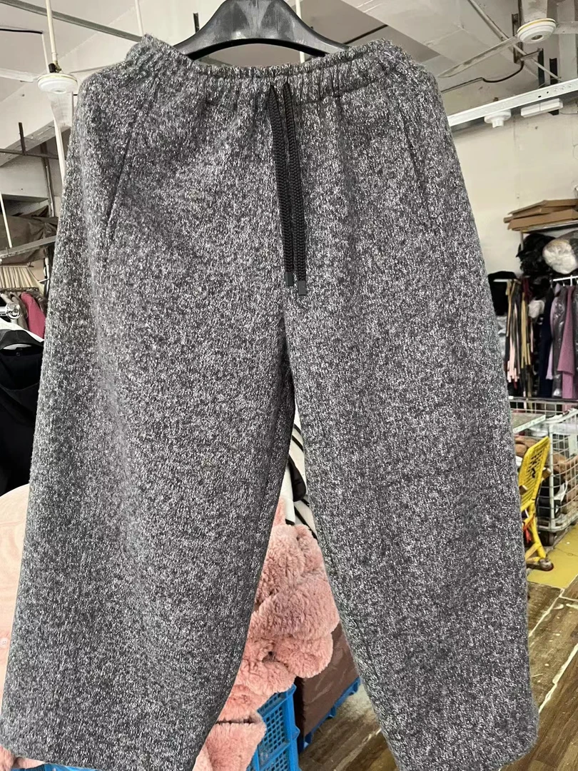 直筒裤阔腿裤休闲裤秋冬时尚针织女士中腰