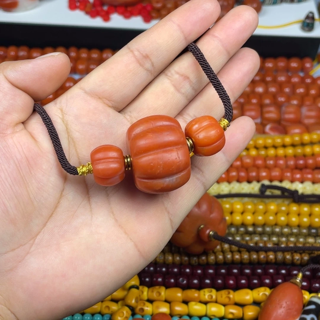 南红瓜珠锁骨链项链