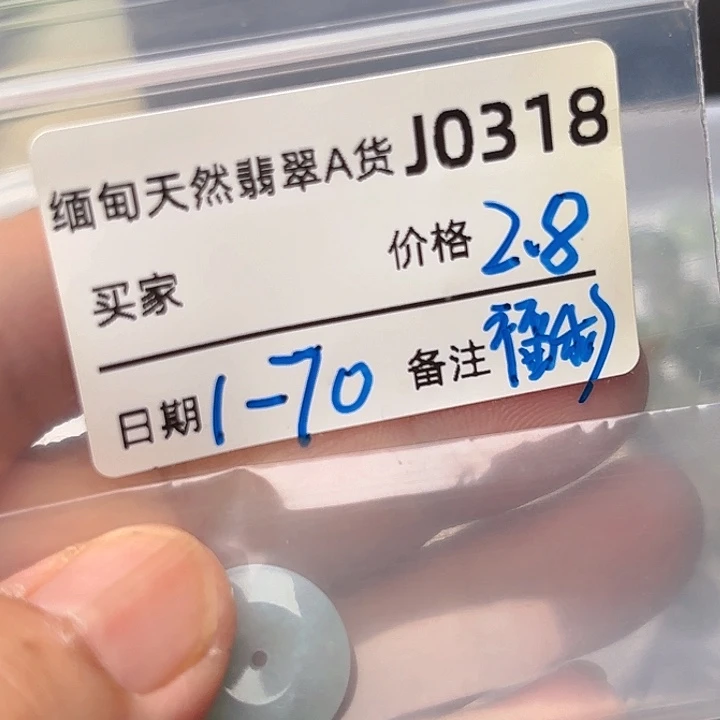 z***零翡翠未镶嵌颈饰平安扣318