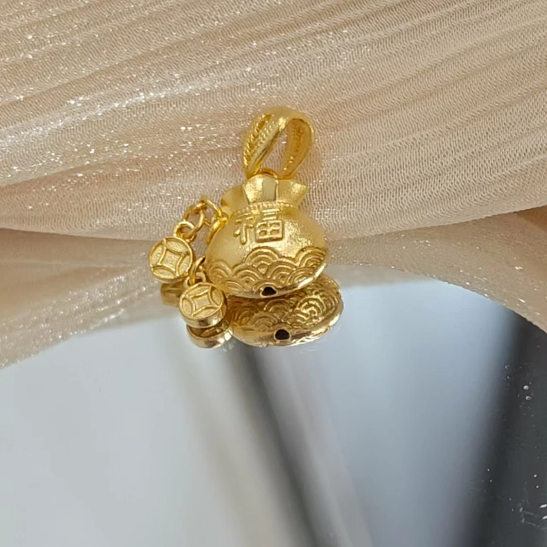 吊坠足银 【巨星珠宝】足银 999 小福袋吊坠 BP00070