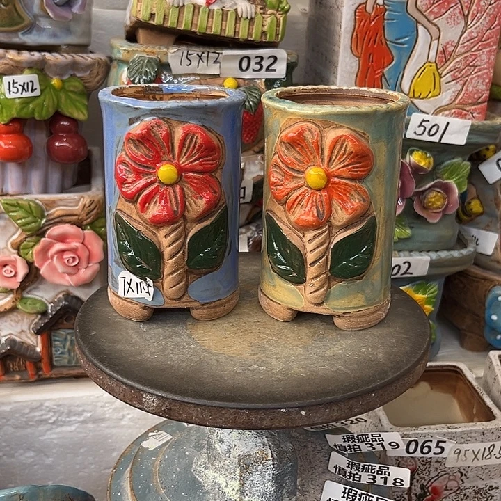 粗陶材质多肉花盆