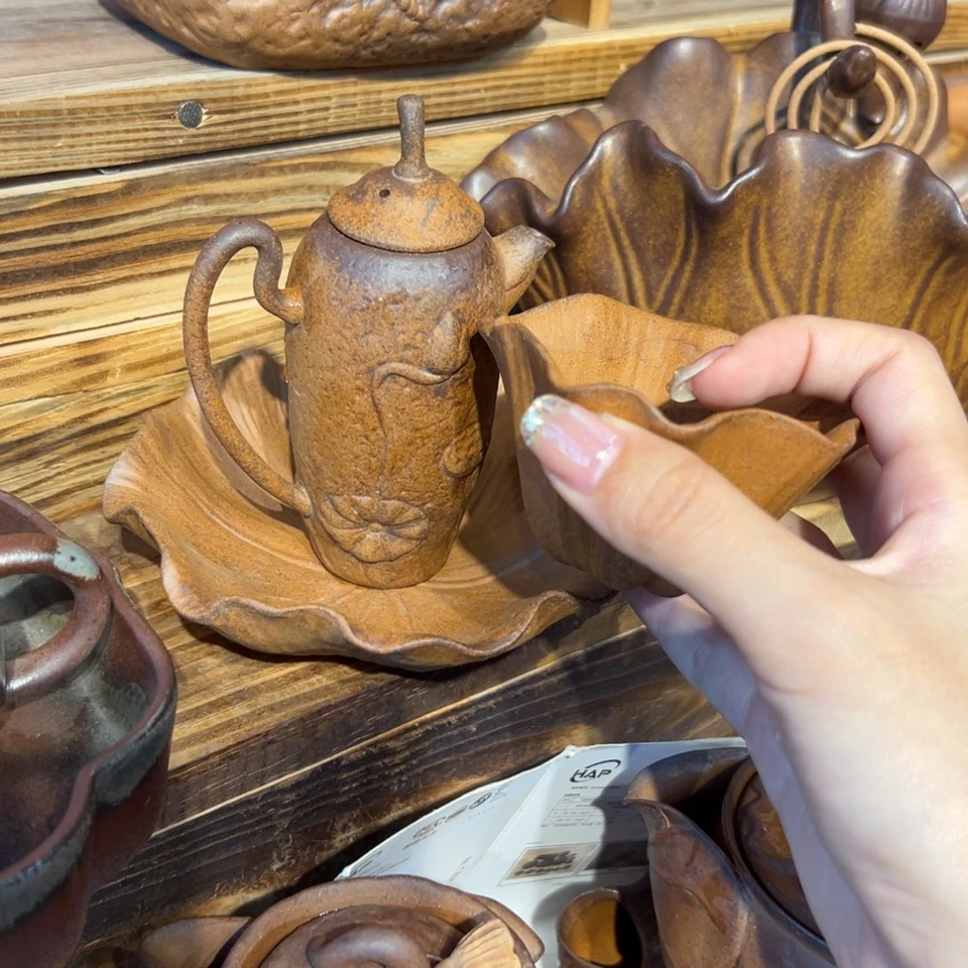 裸烧老岩泥原矿茶具