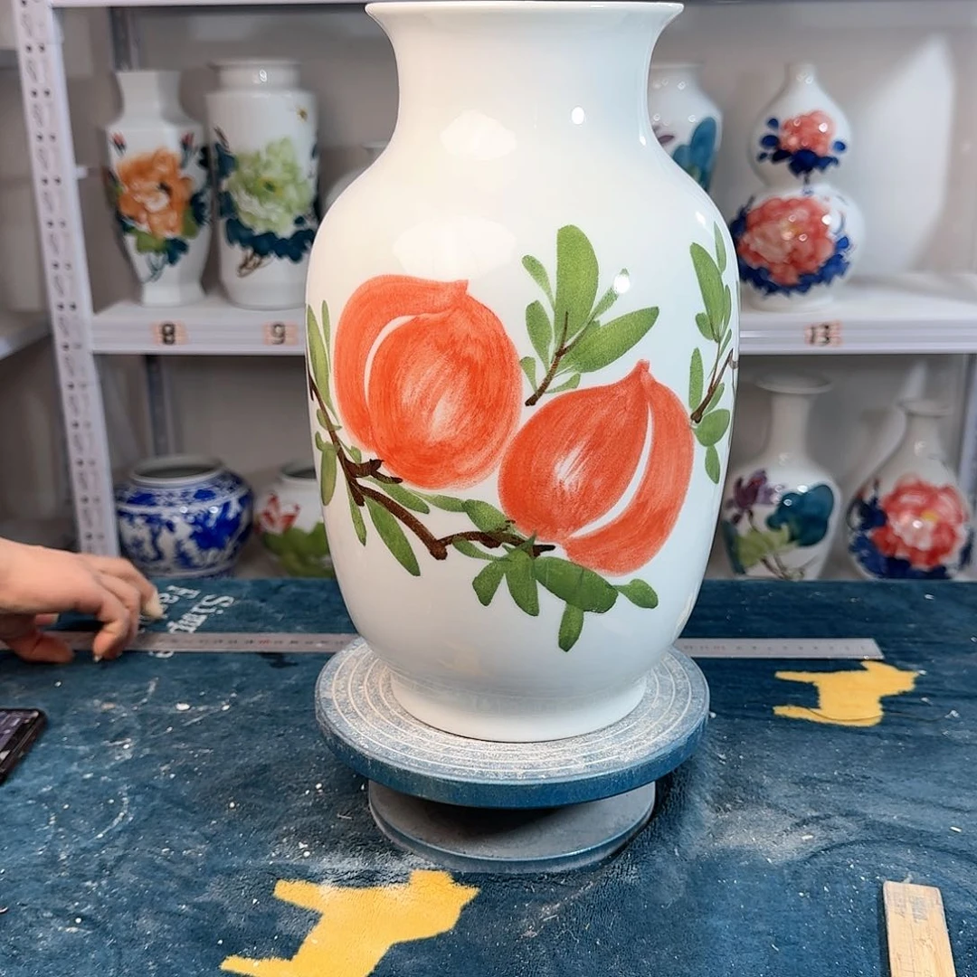 摆件景德镇陶瓷大冬桃