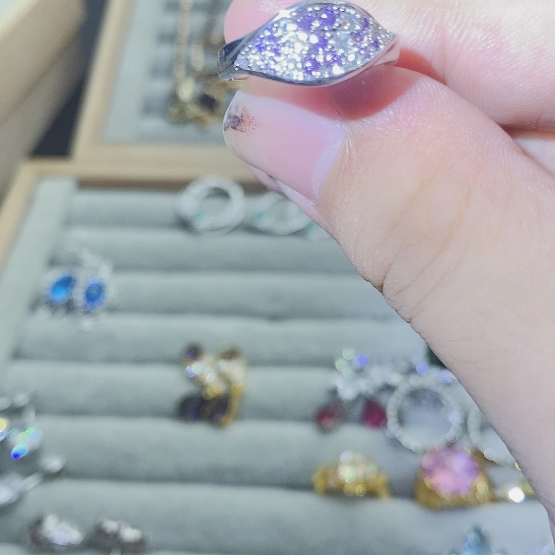 【闪购商品】水晶戒指银S925镶嵌