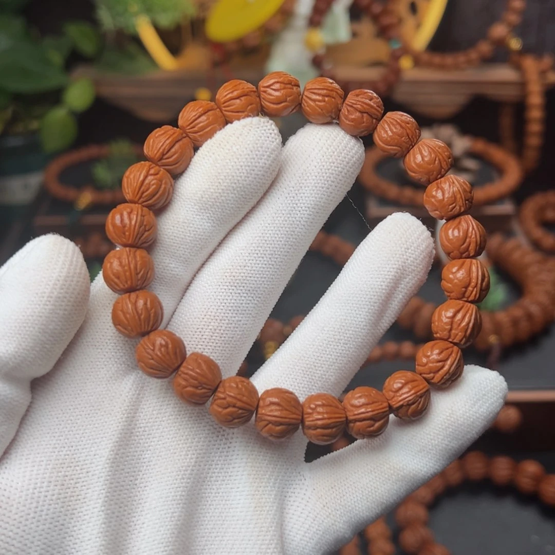 吊坠桃核狂**生1.1玉龙脊手串