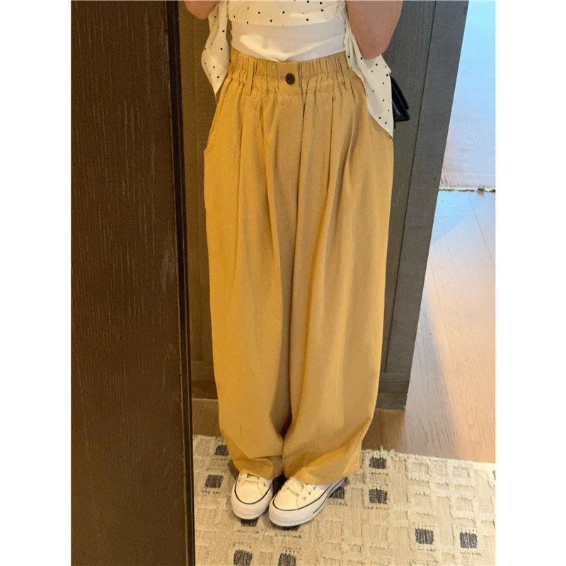 TIAO松紧腰纽扣拉链休闲裤宽松 汉服-K903