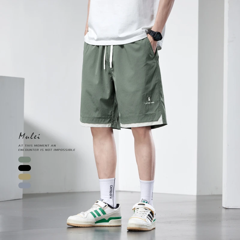 男士短裤夏季2025新款cleanfit潮牌休闲运动冰丝薄款五分裤子男