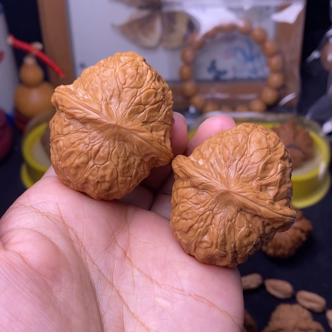 文玩核桃把件40南瓜墩