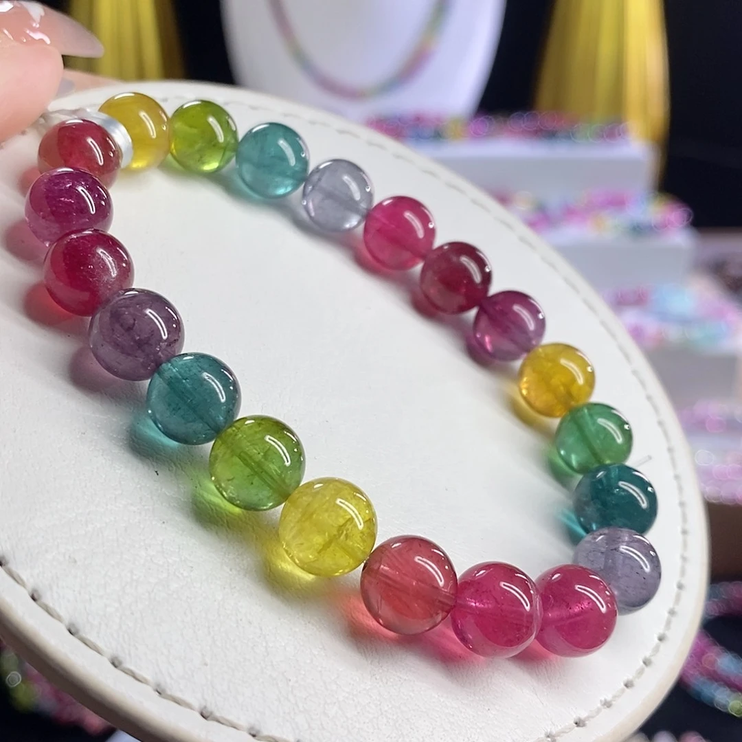 未镶嵌手链碧玺荧光色标