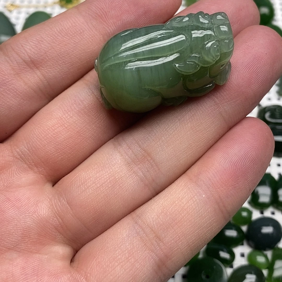 和田玉（碧玉）未镶嵌吊坠(不含链)