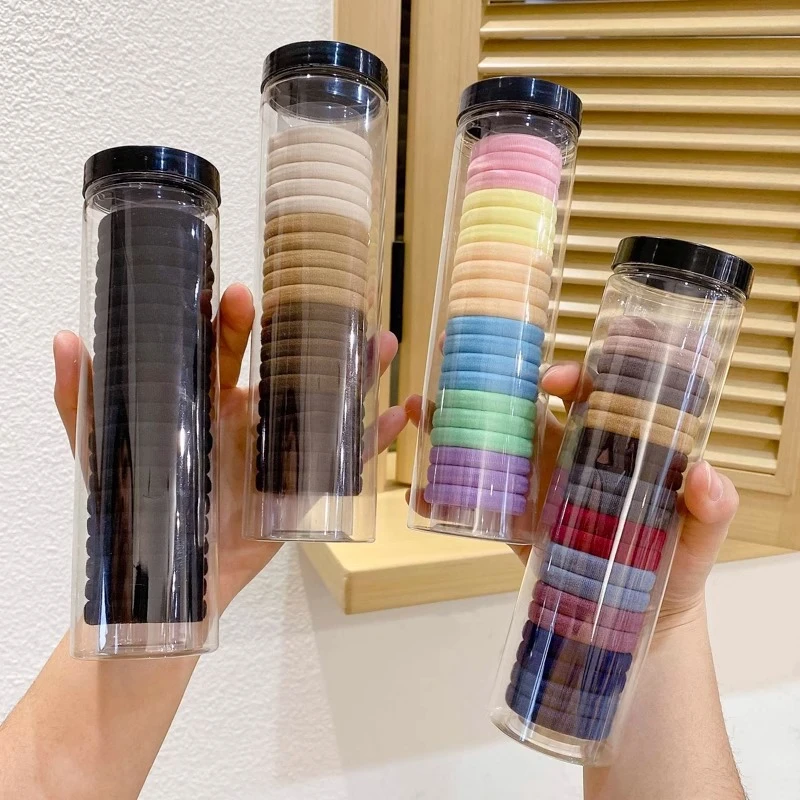 布艺彩色头绳黑色皮套高弹力扎头发皮筋耐用发圈发饰发绳发成人头