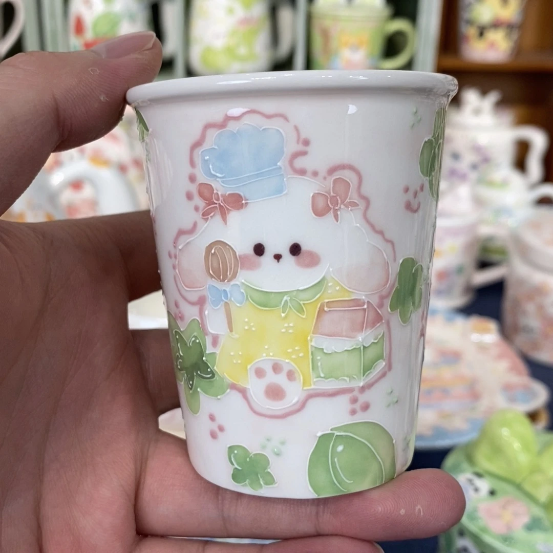 瓷片小狗小号可乐杯