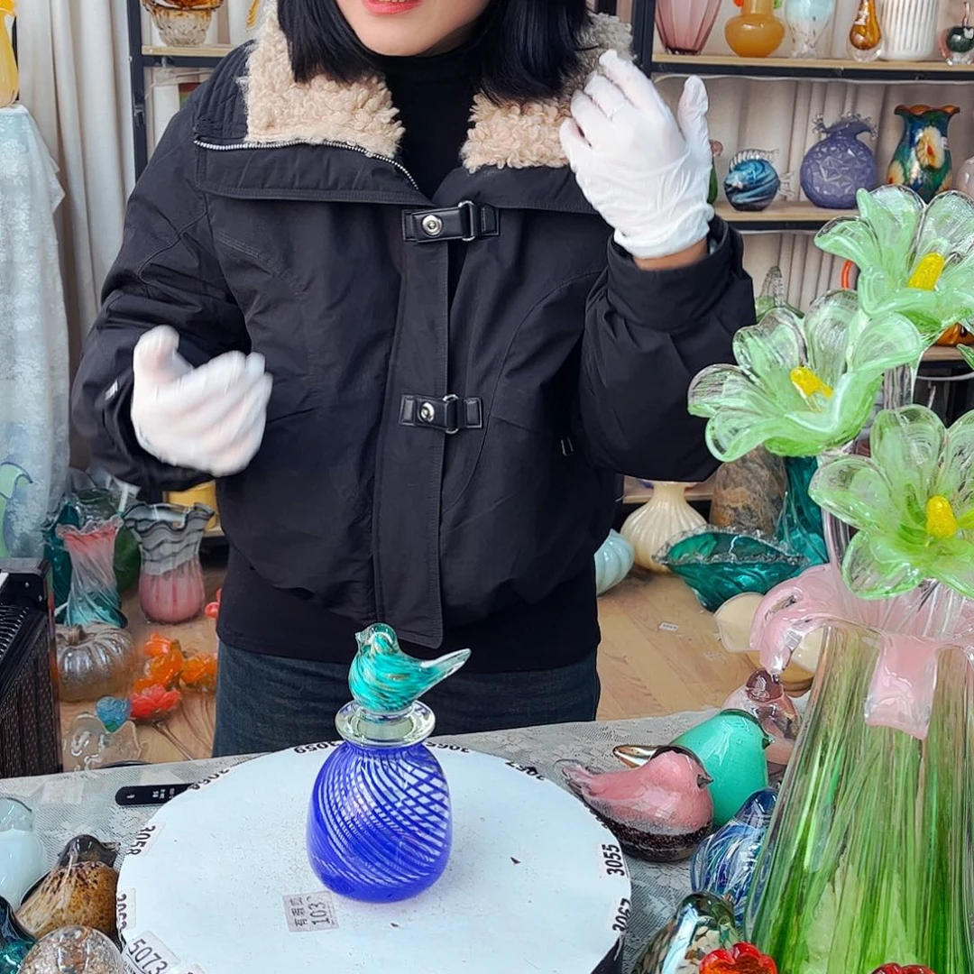 1鸟1瓶福利家悦琉璃工艺品鸟瑕