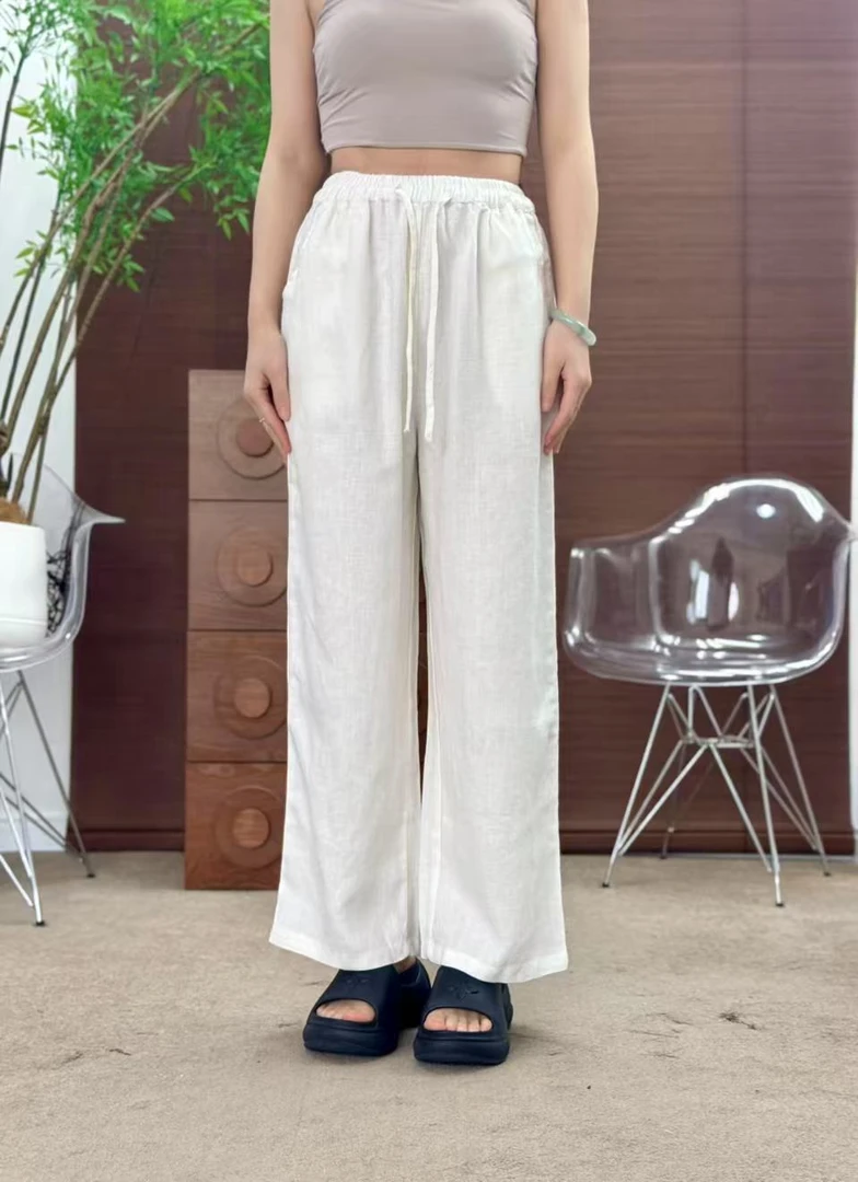 【重磅高货】纯汉麻色织女裤高克重多色色织9织汉麻细腻挺括直筒裤