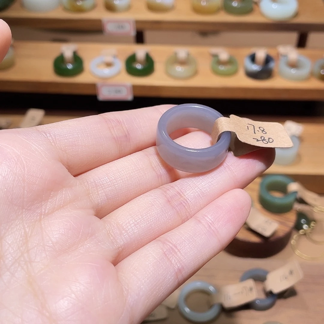 和田玉戒指未镶嵌17.8