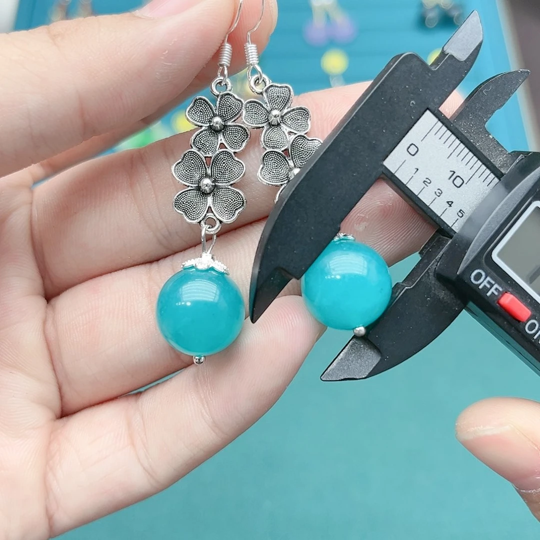 【闪购商品】玛瑙/玉髓耳钉银S925镶嵌111